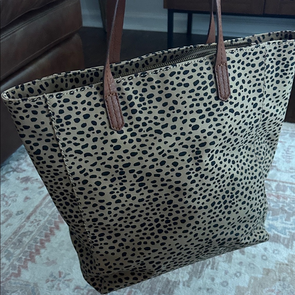Universal Thread Leopard Print Tote With Brown Ac… - image 4
